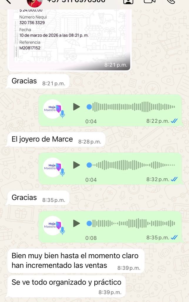 Testimonio de cliente 3 en WhatsApp