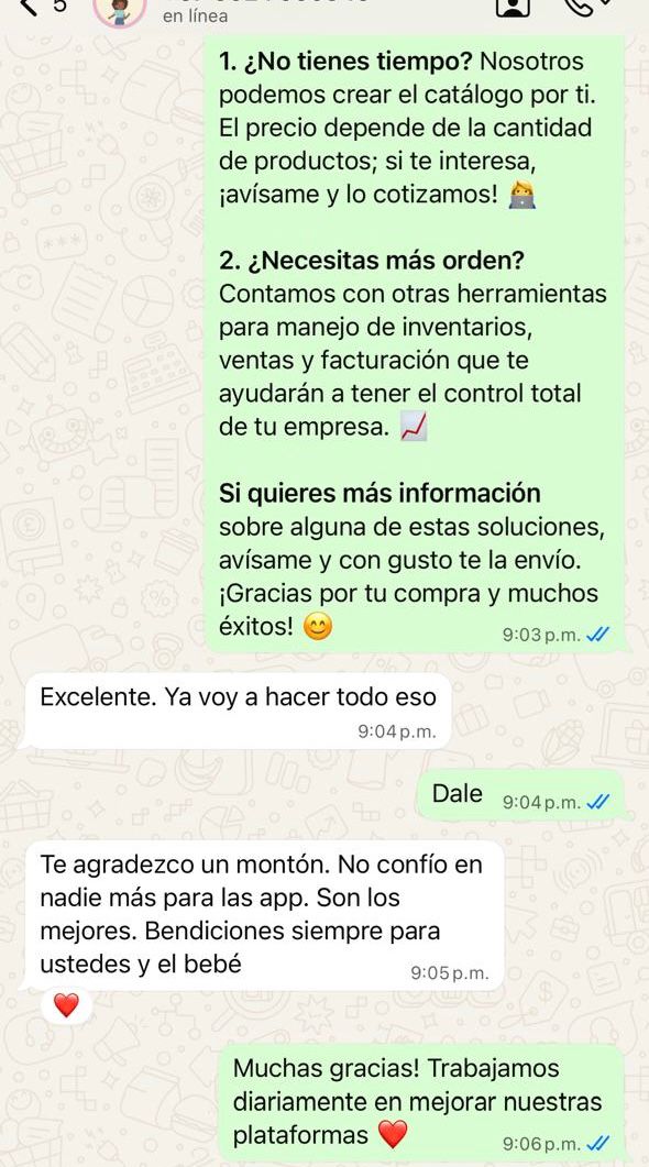 Testimonio de cliente 5 en WhatsApp